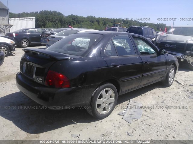 3N1CB51D36L602654 - 2006 NISSAN SENTRA 1.8/1.8S BLACK photo 4