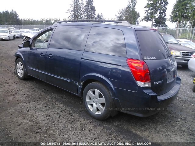 5N1BV28U34N370408 - 2004 NISSAN QUEST S/SE/SL BLUE photo 3