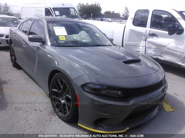 2C3CDXCT0JH233894 - 2018 DODGE CHARGER R/T GRAY photo 1