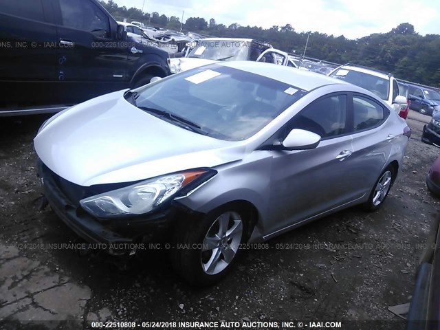 5NPDH4AE4DH348825 - 2013 HYUNDAI ELANTRA GLS/LIMITED SILVER photo 2