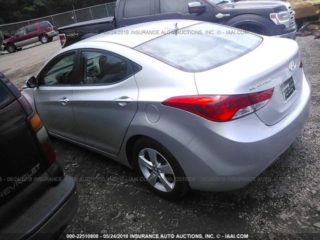 5NPDH4AE4DH348825 - 2013 HYUNDAI ELANTRA GLS/LIMITED SILVER photo 3