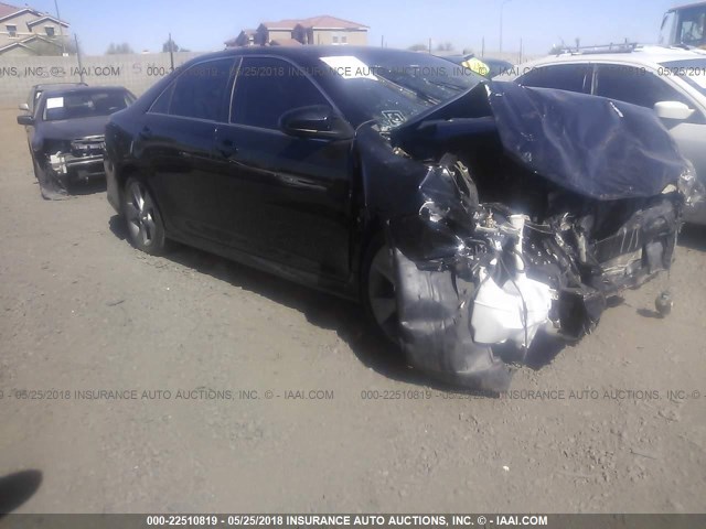 4T1BF1FK5CU159742 - 2012 TOYOTA CAMRY SE/LE/XLE BLACK photo 1