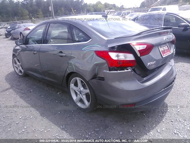 1FADP3J2XEL142012 - 2014 FORD FOCUS TITANIUM GRAY photo 3