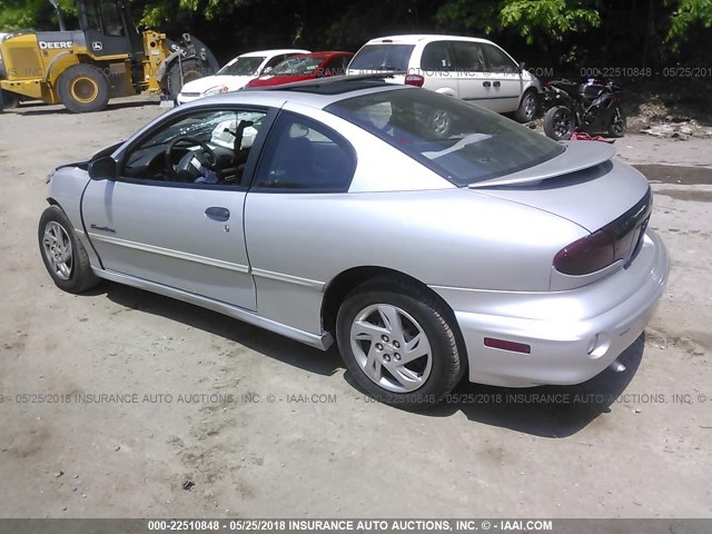 1G2JB1243Y7338682 - 2000 PONTIAC SUNFIRE SE SILVER photo 3