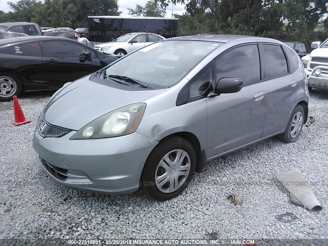 JHMGE8H20AS024744 - 2010 HONDA FIT SILVER photo 2