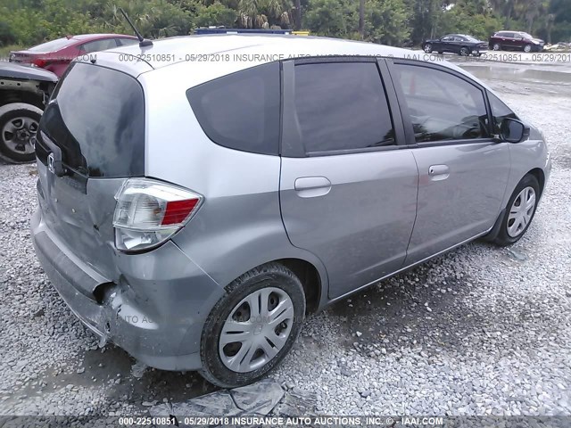 JHMGE8H20AS024744 - 2010 HONDA FIT SILVER photo 4