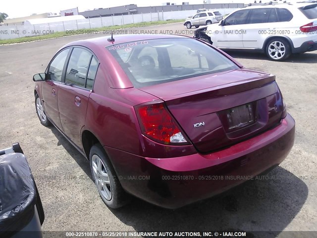 1G8AJ55F37Z117938 - 2007 SATURN ION LEVEL 2 MAROON photo 3