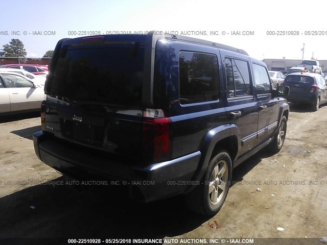 1J8HG48NX6C247029 - 2006 JEEP COMMANDER BLUE photo 4
