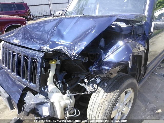 1J8HG48NX6C247029 - 2006 JEEP COMMANDER BLUE photo 6