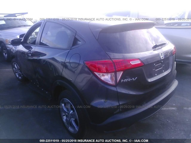 3CZRU5H59GM754945 - 2016 HONDA HR-V EX BLACK photo 3