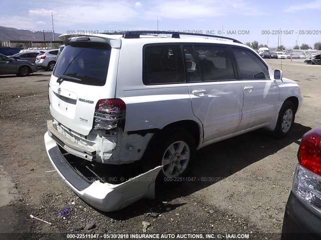 JTEHF21A820084376 - 2002 TOYOTA HIGHLANDER LIMITED WHITE photo 4