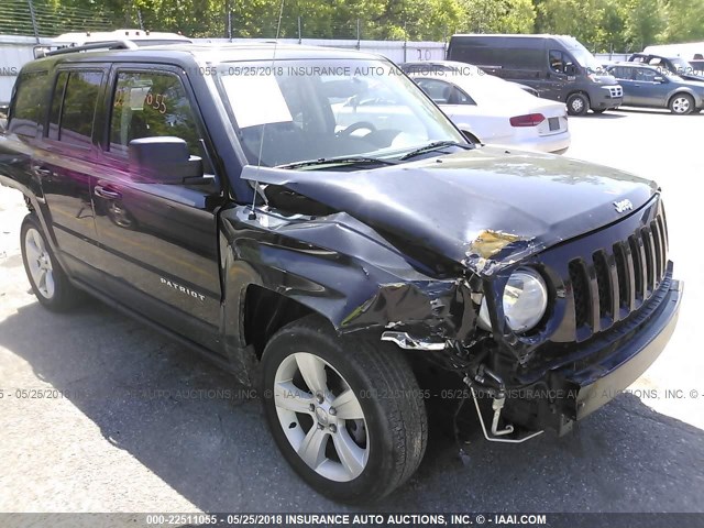 1C4NJPFBXED906029 - 2014 JEEP PATRIOT LATITUDE BLACK photo 1