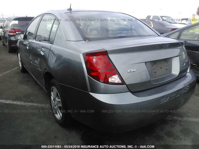 1G8AJ58F16Z110013 - 2006 SATURN ION LEVEL 2 GRAY photo 3