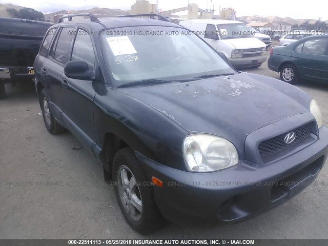 KM8SB12B62U243388 - 2002 HYUNDAI SANTA FE GL BLACK photo 1