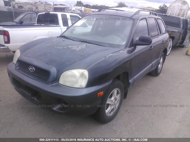 KM8SB12B62U243388 - 2002 HYUNDAI SANTA FE GL BLACK photo 2