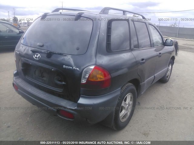 KM8SB12B62U243388 - 2002 HYUNDAI SANTA FE GL BLACK photo 4