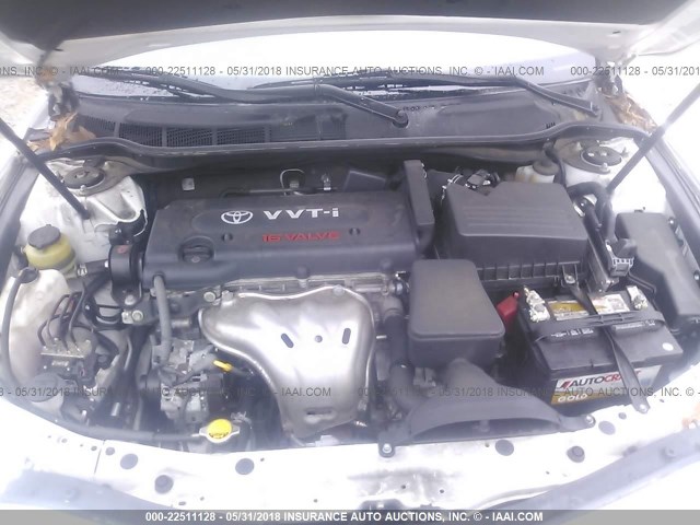 4T1BE46K18U761792 - 2008 TOYOTA CAMRY CE/LE/XLE/SE WHITE photo 10