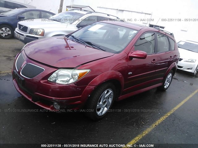 5Y2SL65866Z462083 - 2006 PONTIAC VIBE RED photo 2