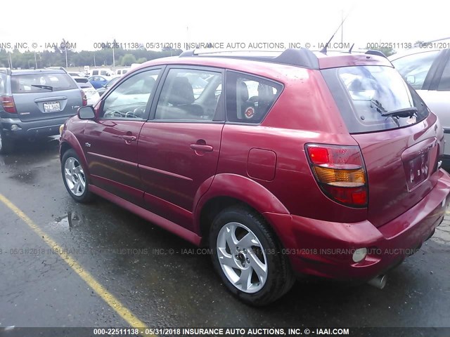 5Y2SL65866Z462083 - 2006 PONTIAC VIBE RED photo 3