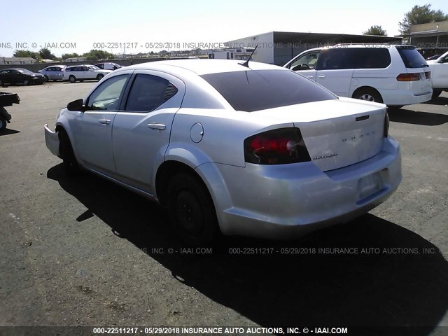 1B3BD4FG3BN562927 - 2011 DODGE AVENGER EXPRESS SILVER photo 3