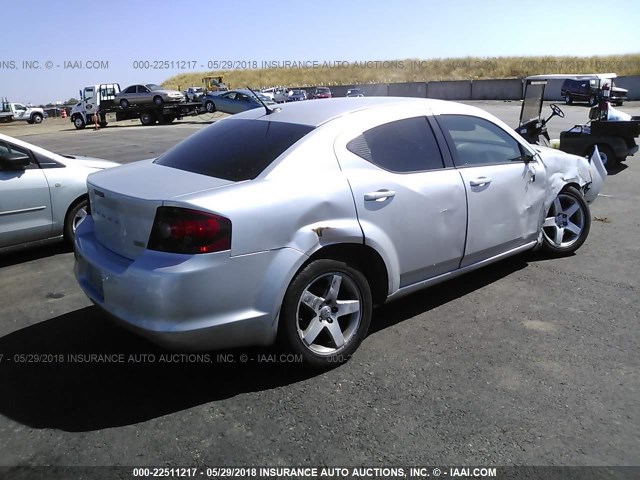 1B3BD4FG3BN562927 - 2011 DODGE AVENGER EXPRESS 银色 照片 4