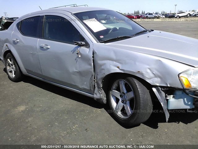 1B3BD4FG3BN562927 - 2011 DODGE AVENGER EXPRESS SILVER photo 6