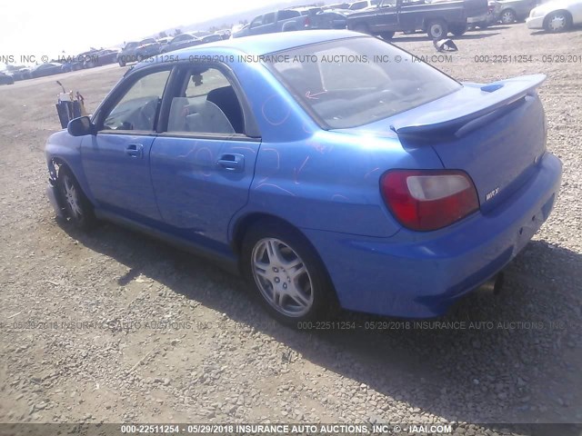 JF1GD29633G511306 - 2003 SUBARU IMPREZA WRX BLUE photo 3