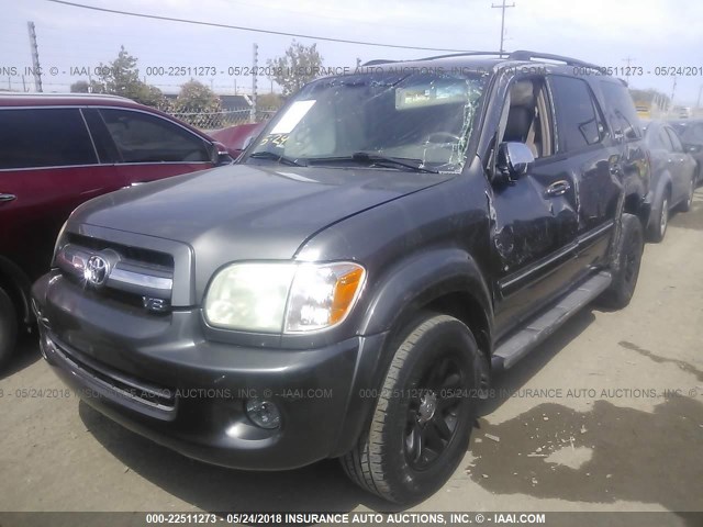 5TDZT38AX7S286900 - 2007 TOYOTA SEQUOIA LIMITED GRAY photo 2