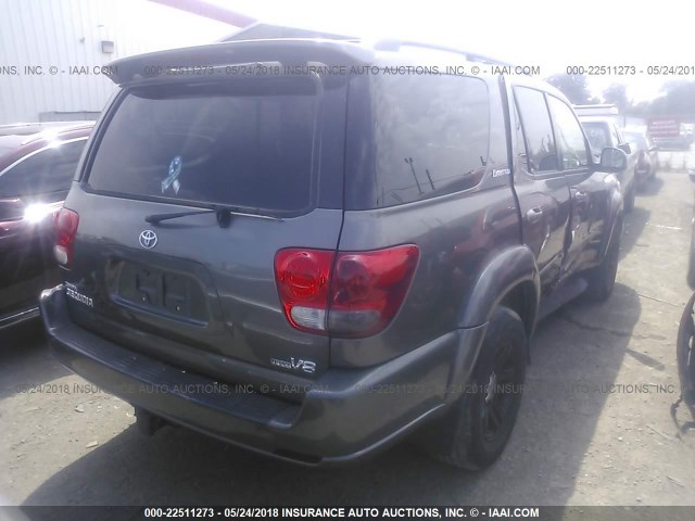 5TDZT38AX7S286900 - 2007 TOYOTA SEQUOIA LIMITED GRAY photo 4