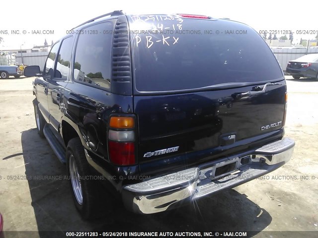 1GNEC13V74J182488 - 2004 CHEVROLET TAHOE C1500 Dark Blue photo 3