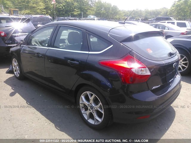 1FADP3N2XDL135439 - 2013 FORD FOCUS TITANIUM BLACK photo 3