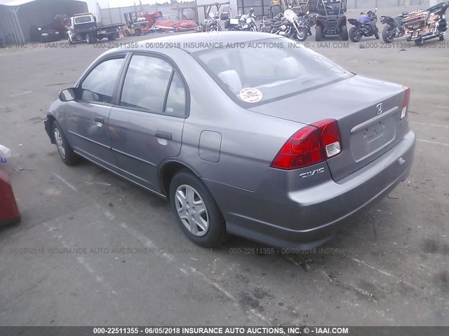 1HGES16395L022092 - 2005 HONDA CIVIC DX VP GRAY photo 3