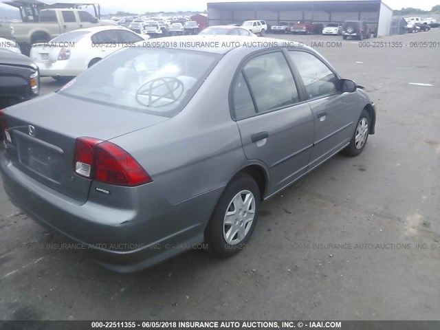 1HGES16395L022092 - 2005 HONDA CIVIC DX VP GRAY photo 4