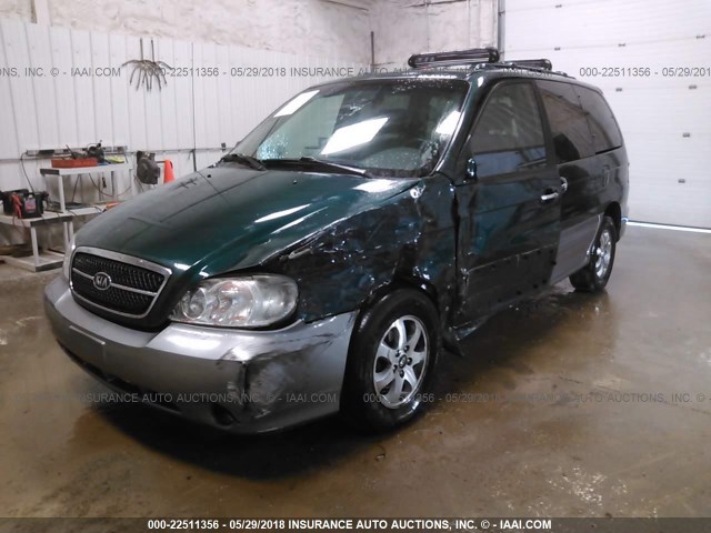 KNDUP131356632079 - 2005 KIA SEDONA EX/LX GREEN photo 6