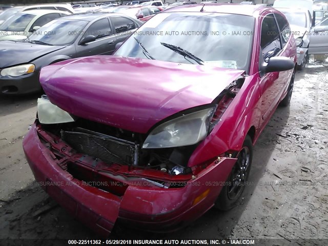 3FAFP31N65R162178 - 2005 FORD FOCUS ZX3 RED photo 6