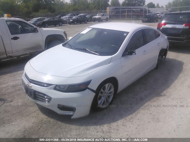 1G1ZE5ST9HF188404 - 2017 CHEVROLET MALIBU LT WHITE photo 2