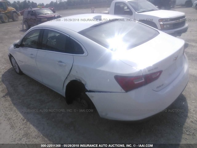 1G1ZE5ST9HF188404 - 2017 CHEVROLET MALIBU LT WHITE photo 3