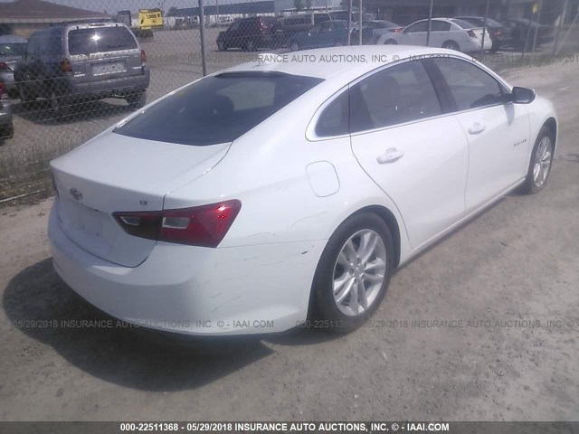 1G1ZE5ST9HF188404 - 2017 CHEVROLET MALIBU LT WHITE photo 4