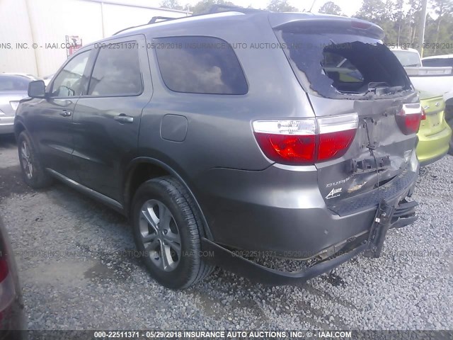 1D4RD4GG4BC618254 - 2011 DODGE DURANGO CREW SILVER photo 3