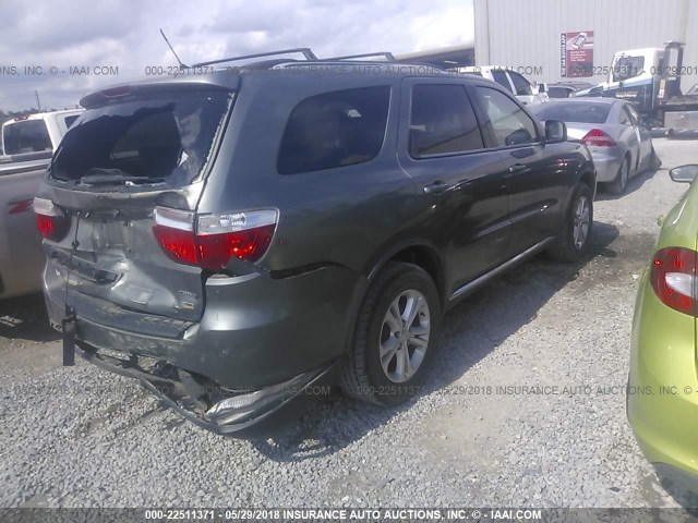 1D4RD4GG4BC618254 - 2011 DODGE DURANGO CREW SILVER photo 4