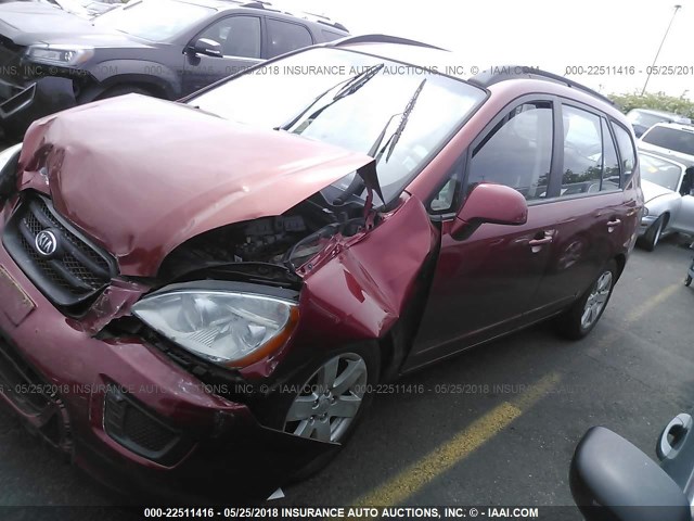 KNAFG526987199697 - 2008 KIA RONDO LX/EX ORANGE photo 2