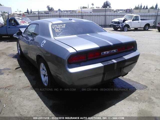 2C3CDYAG5CH146636 - 2012 DODGE CHALLENGER SXT SILVER photo 3