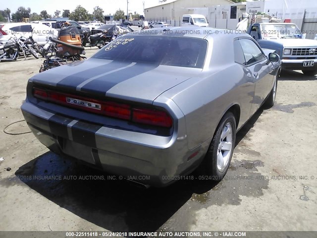 2C3CDYAG5CH146636 - 2012 DODGE CHALLENGER SXT SILVER photo 4