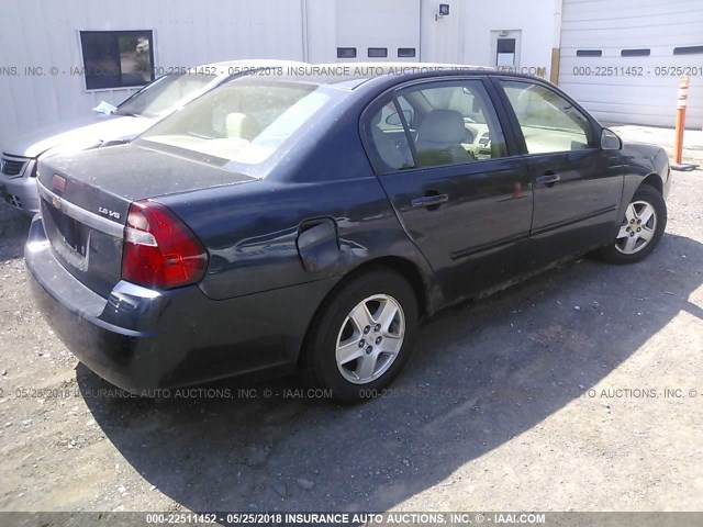 1G1ZT52854F228358 - 2004 CHEVROLET MALIBU LS Dark Blue photo 4