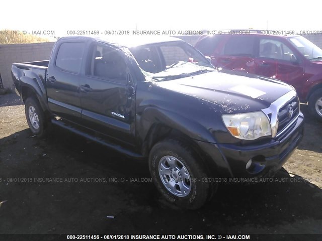 5TEJU62NX7Z376297 - 2007 TOYOTA TACOMA DOUBLE CAB PRERUNNER BLACK photo 1