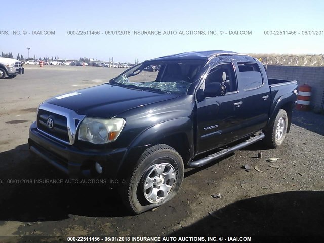 5TEJU62NX7Z376297 - 2007 TOYOTA TACOMA DOUBLE CAB PRERUNNER BLACK photo 2
