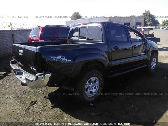 5TEJU62NX7Z376297 - 2007 TOYOTA TACOMA DOUBLE CAB PRERUNNER BLACK photo 4