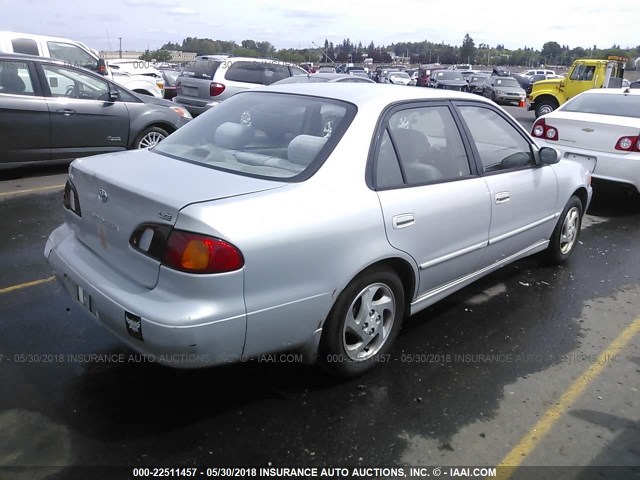 1NXBR18E9XZ217727 - 1999 TOYOTA COROLLA VE/CE/LE SILVER photo 4