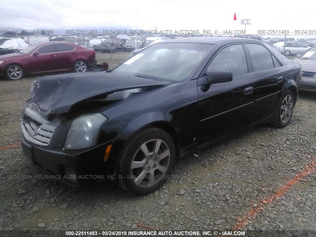 1G6DP577X70108541 - 2007 CADILLAC CTS HI FEATURE V6 BLACK photo 2