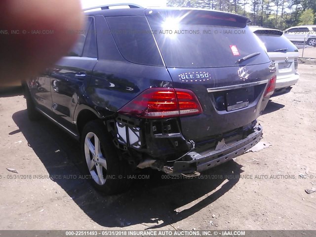 4JGDA5HB2GA751019 - 2016 MERCEDES-BENZ GLE 350 4MATIC BLUE photo 3